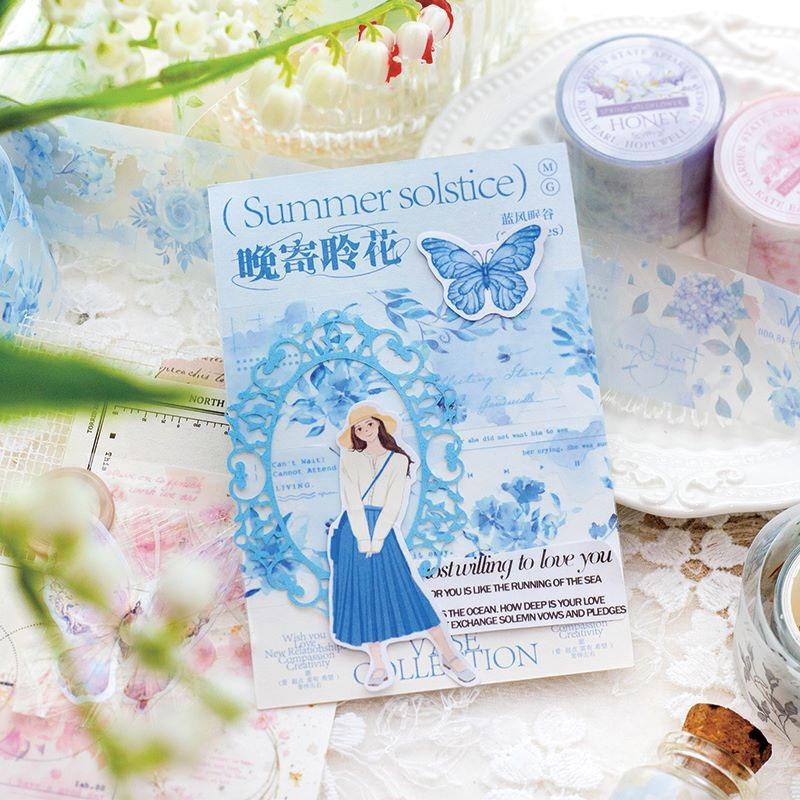 花・パステルのPETロールシール