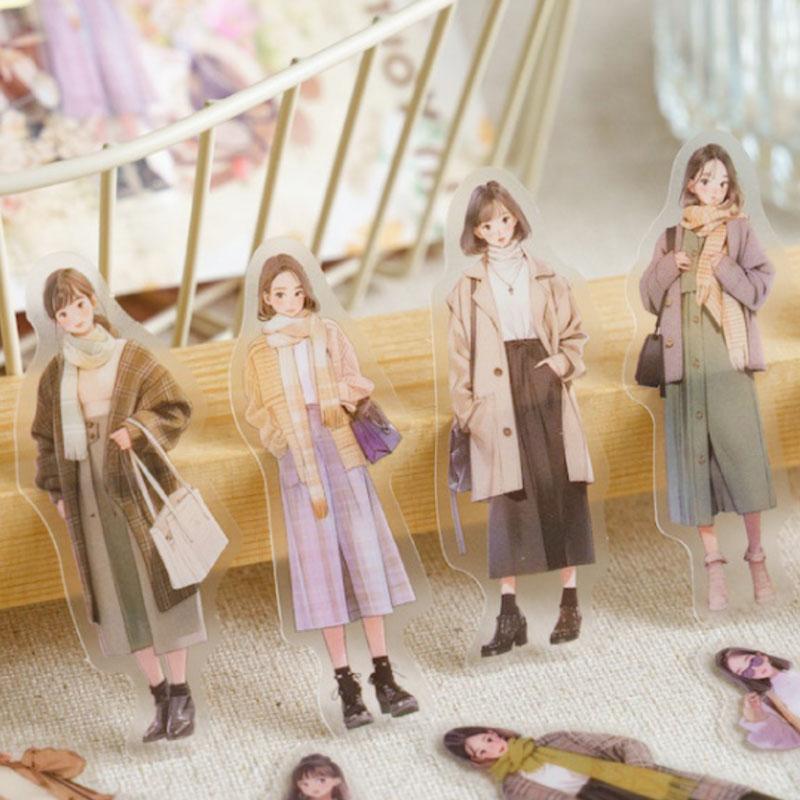 人物・女の子のPETコラージュシール