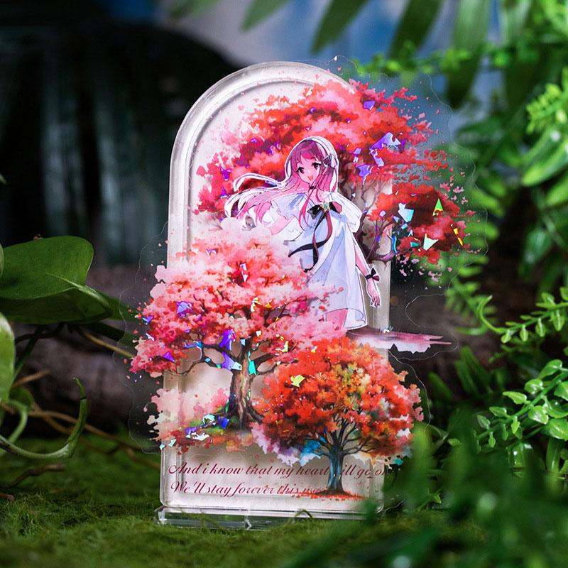 木・植物・紅葉のPETコラージュシール