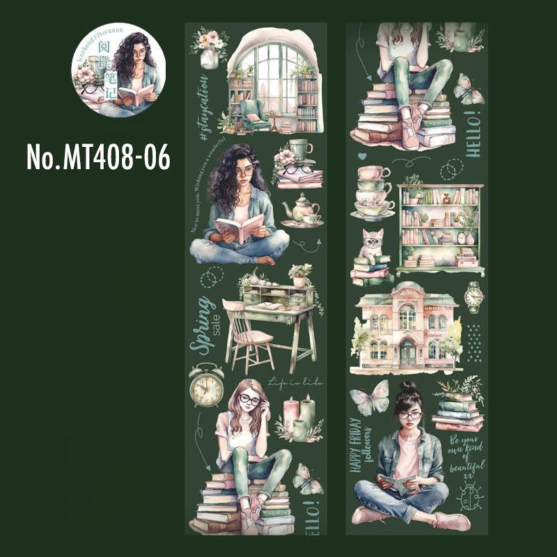 MT408|人物 女性 女の子 本 読書