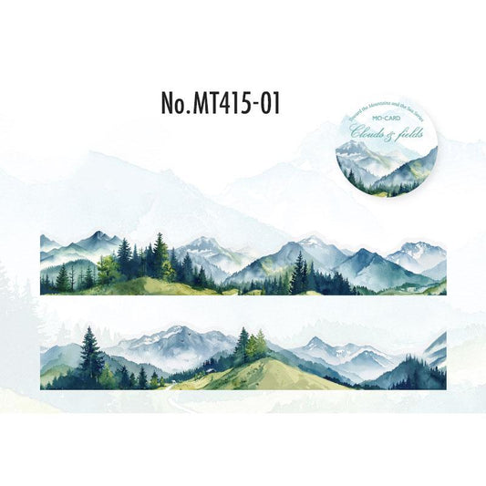 MT415|山 草原 海 雪山 風景 景色