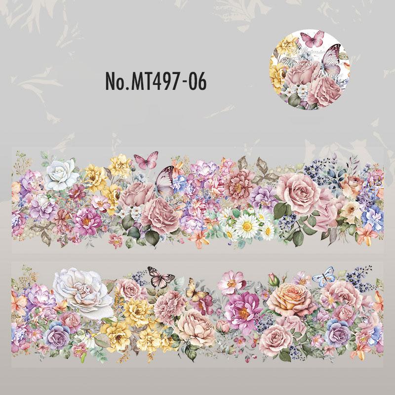 MT497|花 フラワー バラ 蝶々 バタフライ 蝶
