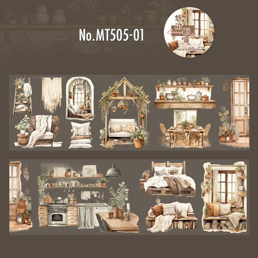 MT505|部屋 インテリア 本屋 本棚 ネコ 窓 ソファ ベッド 家具 小物