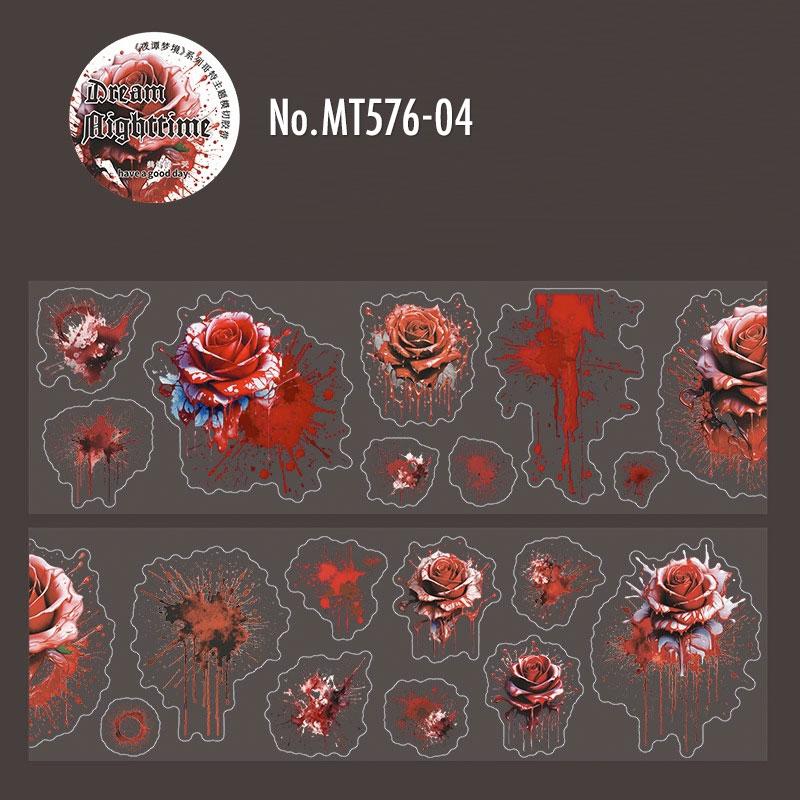 MT576|血液 血飛沫 血痕 ダイイングメッセージ 事件 ハロウィン ホラー バラ ローズ 薔薇