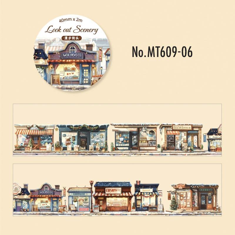 MT609|風景 背景 景色 桜 ショップ 商店街 街歩き 田園風景 雪景色 冬景色 紅葉