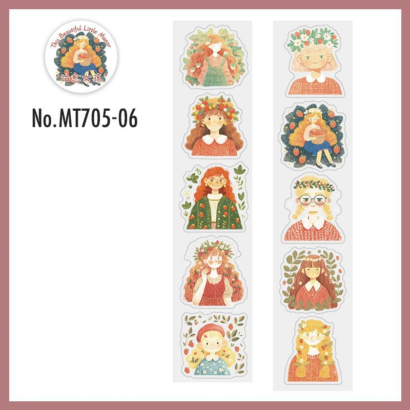MT705|猫 女の子 カメラ かわいい イラスト プール ジュース お店