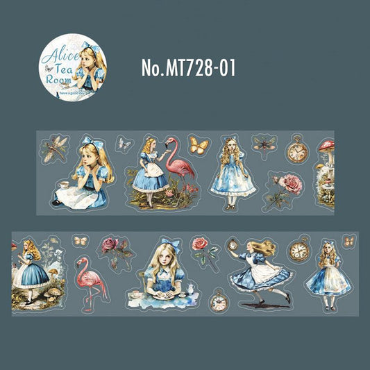 MT728|人物 女性 女の子 ウサギ 女王 トランプ アリス 時計