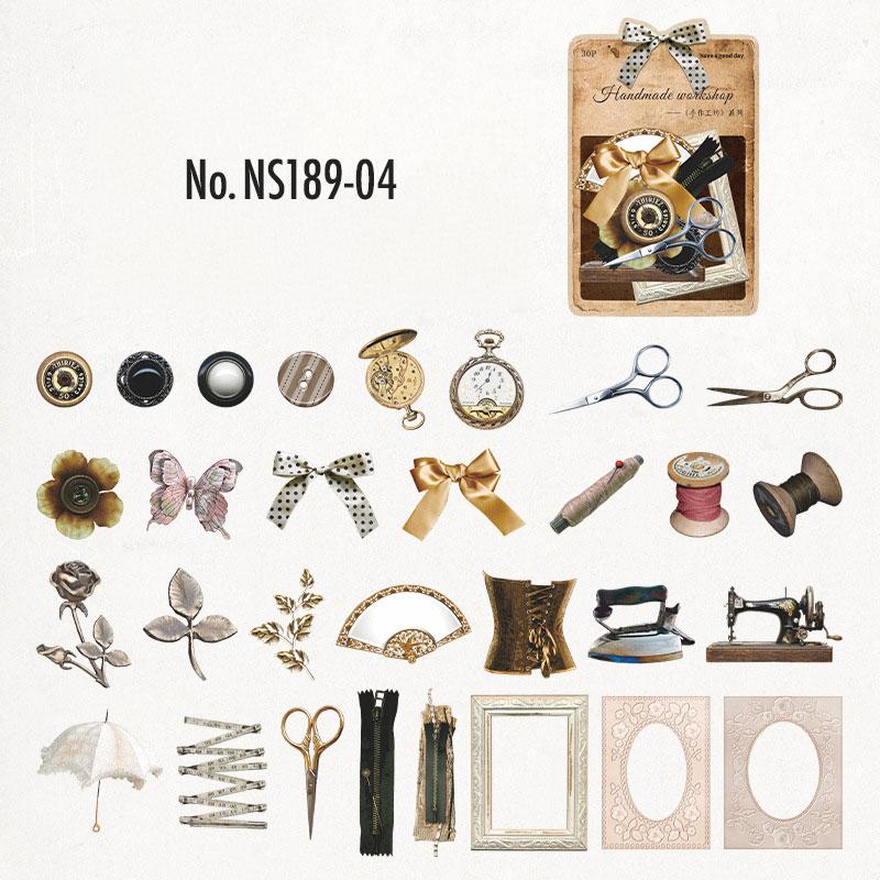 NS189|紙物素材 鍵 クリップ リボン 小物