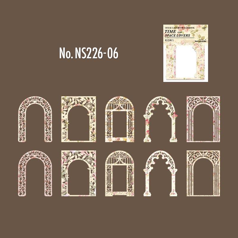 NS226|紙物素材 フレーム 額縁 レース 切り絵