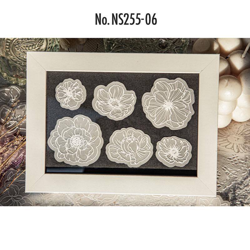 NS255|紙物素材 花 硫酸紙 立体的