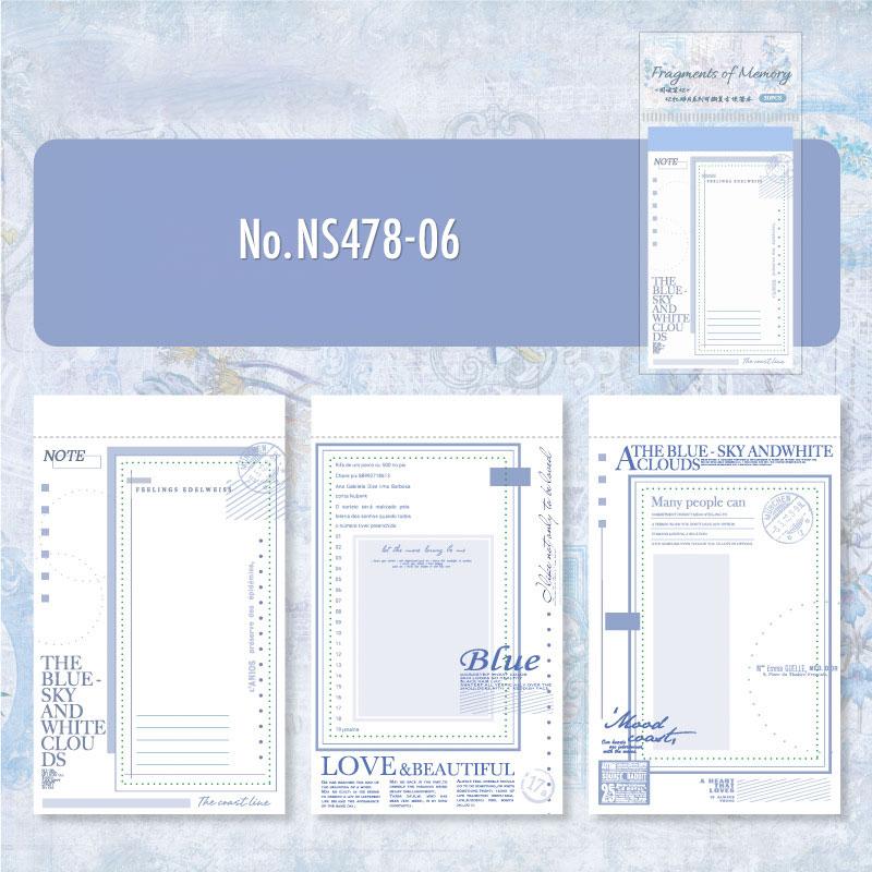 NS478|紙物素材 メモ ラベル 英字 フレーム