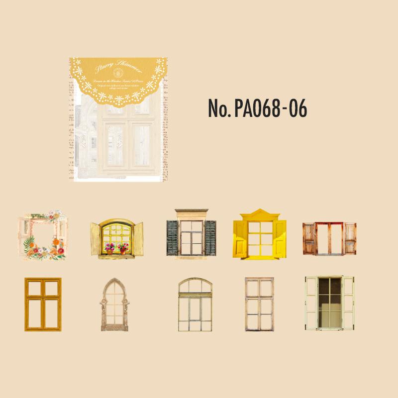 PA068|紙物素材 窓 ウインドウ 窓枠