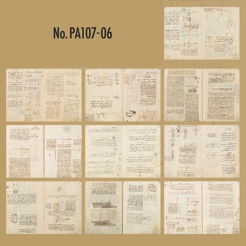 PA107|紙物素材 英字 手紙 楽譜