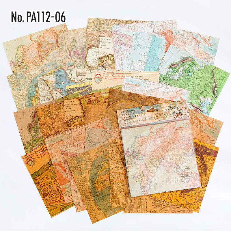 PA112|紙物素材 新聞 手紙 地図
