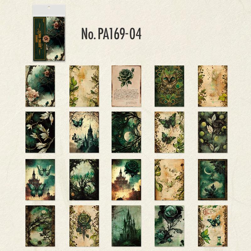 PA169|紙物素材 薔薇 ローズ ダーク