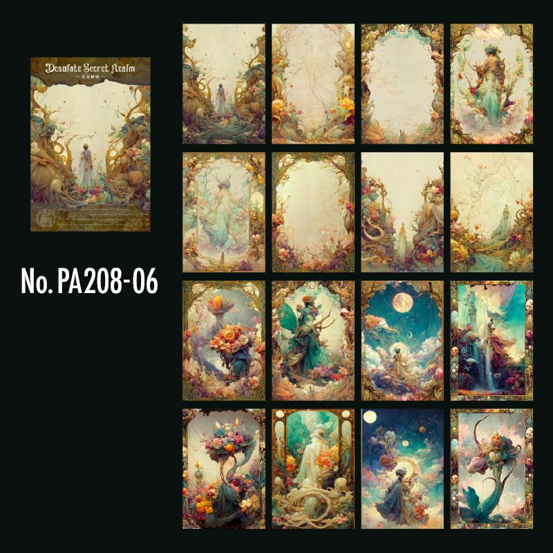 PA208|紙物素材 ファンタジー ドクロ