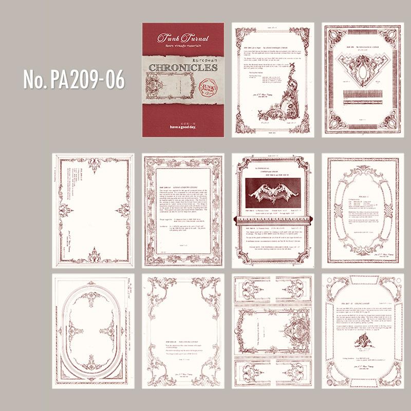 PA209|紙物素材 建物 装飾 設計図
