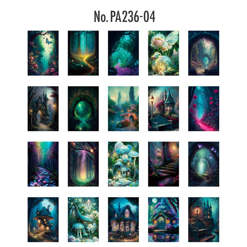 PA236|紙物素材 アート ファンタジー スノーネット