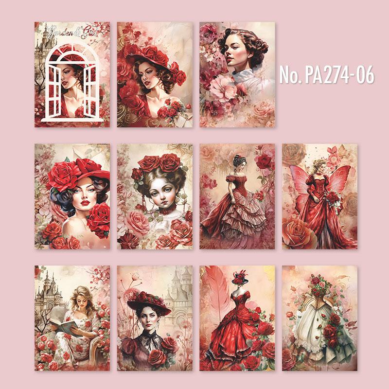 PA274|紙物素材 人物 女性 妖精 ドレス