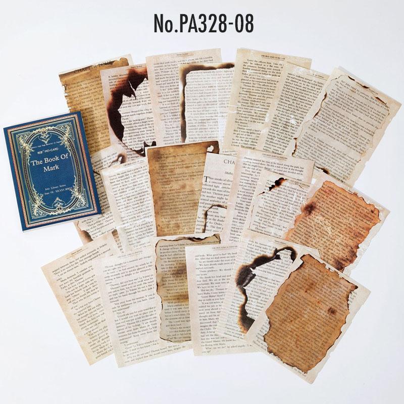 PA328|紙物素材 英字 新聞 本 楽譜 手紙