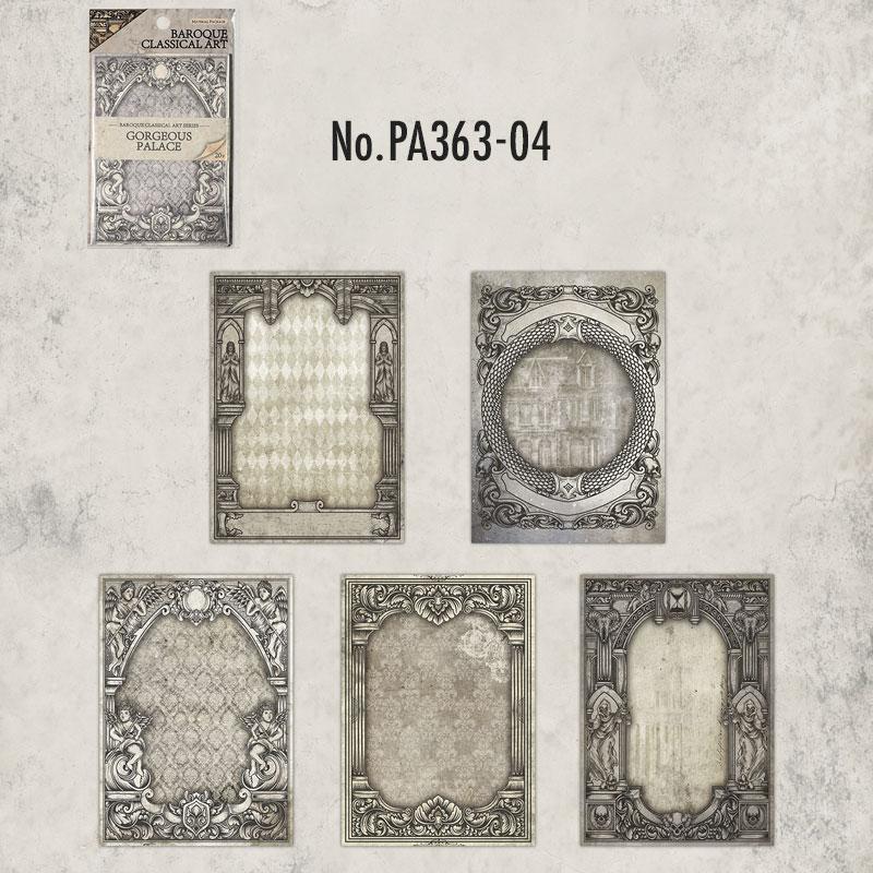 PA363|紙物素材 花 蝶 装飾 額