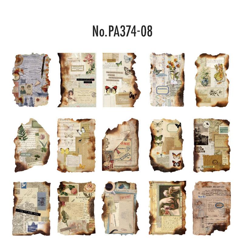 PA374|紙物素材 手紙 楽譜 地図 宇宙 蝶