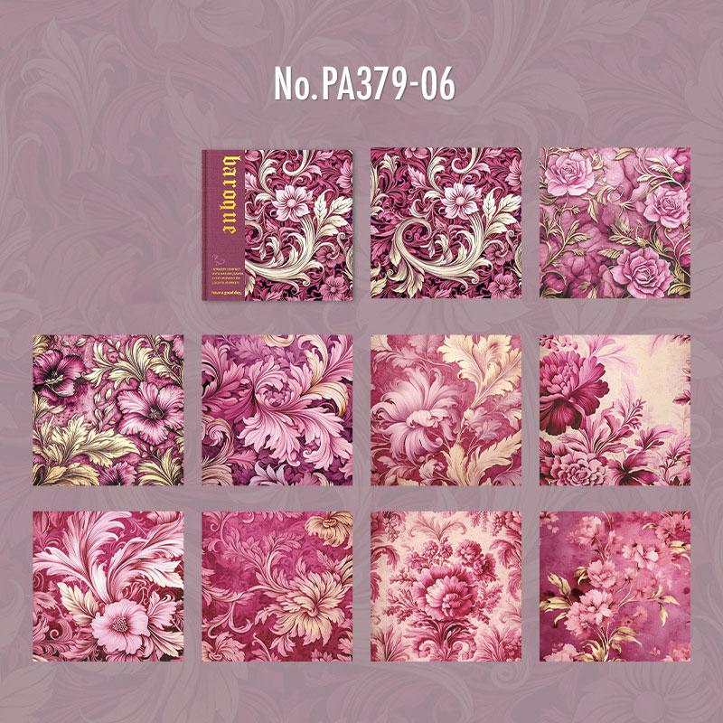 PA379|紙物素材 花 バロック