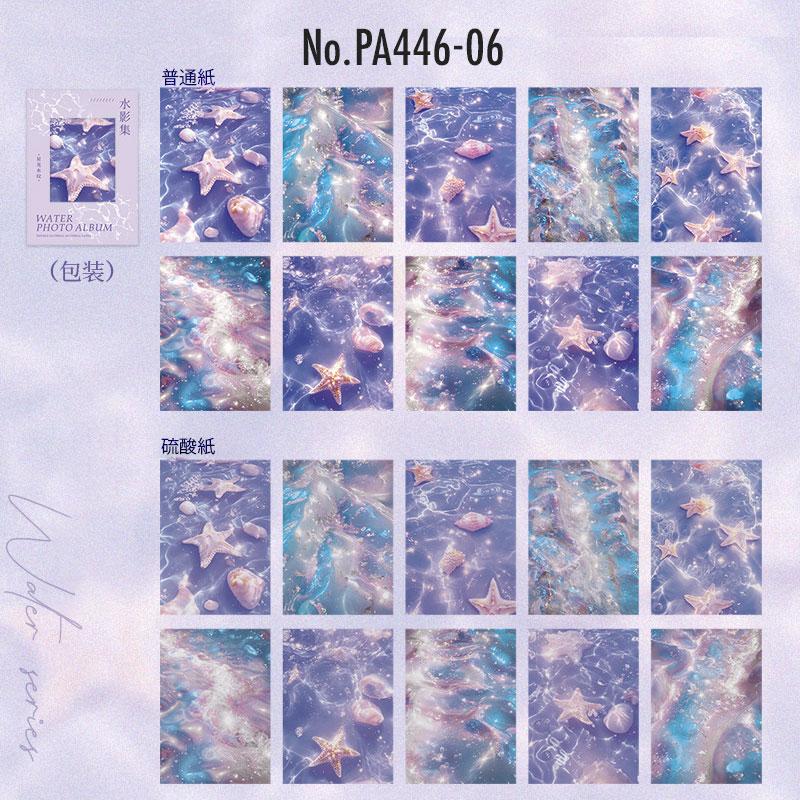 PA446|紙物素材 水面 クラゲ 海 波 硫酸紙