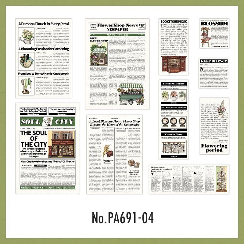 PA691|新聞 チラシ 雑誌 英文 英字 コーヒー カフェ 珈琲 喫茶店