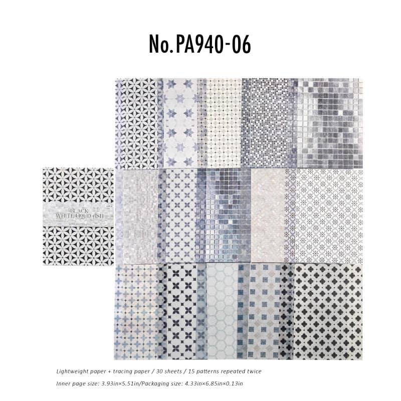 PA940|硫酸紙 タイル モザイク 幾何学 チェック