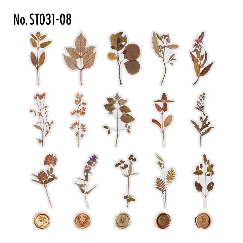 ST031|シール 押し花 花 フラワー シーリングスタンプ