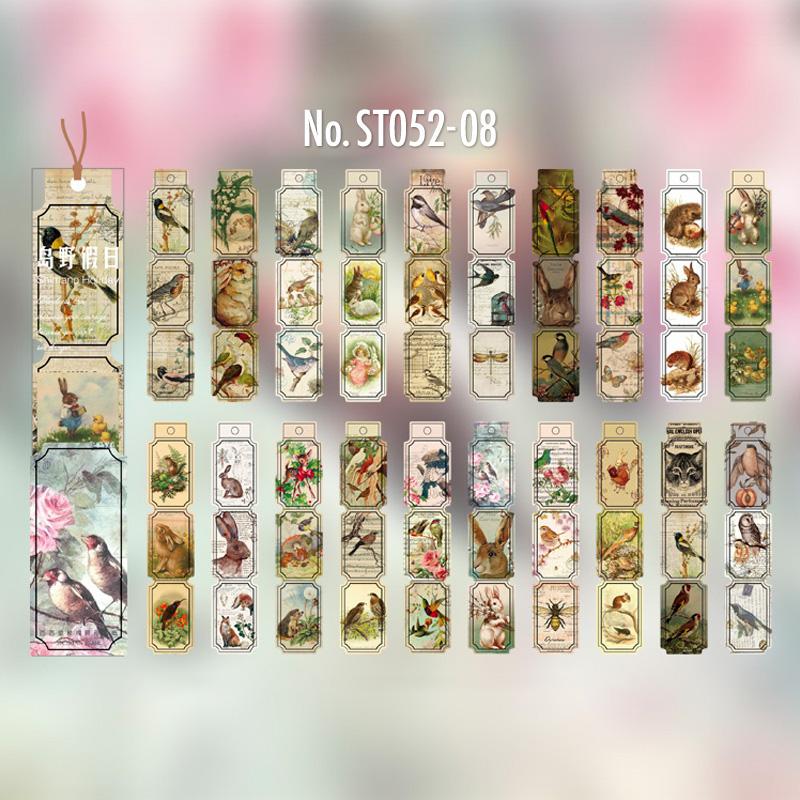 ST052|シール タグ 切手 植物