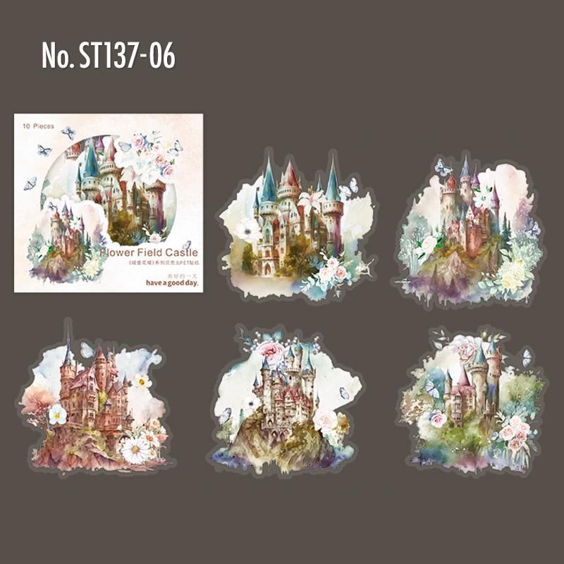 ST137|シール お城 城 中世 ヨーロッパ 貴族