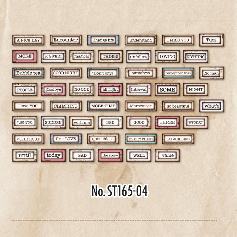 ST165|シール フレーズ英語 英字 メッセージ