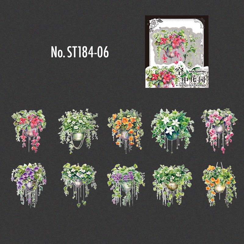 ST184|シール 花 薔薇 ローズ バラ フラワー