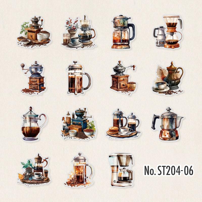 ST204|シール 珈琲 コーヒー カフェ