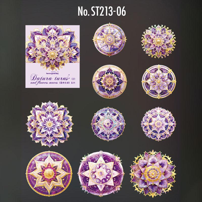 ST213|シール 曼荼羅 曼陀羅 花 蓮