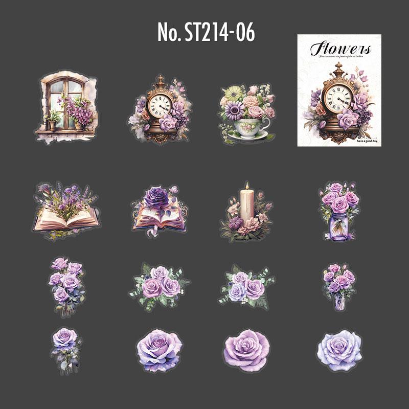 ST214|シール 花 バラ 薔薇 ローズ