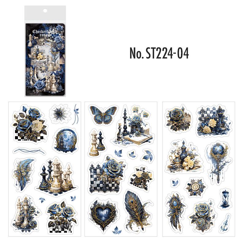 ST224|シール 薔薇 バラ ローズ ゴシック 魔法