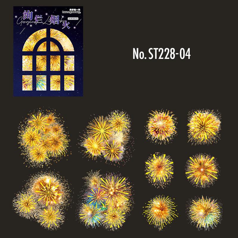 ST228|シール 花火 夏 祭り