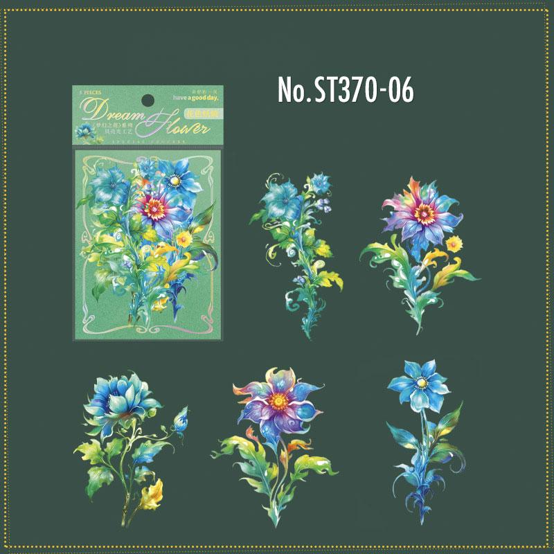 ST370|シール バラ 花 ローズ 薔薇 フレーク シール