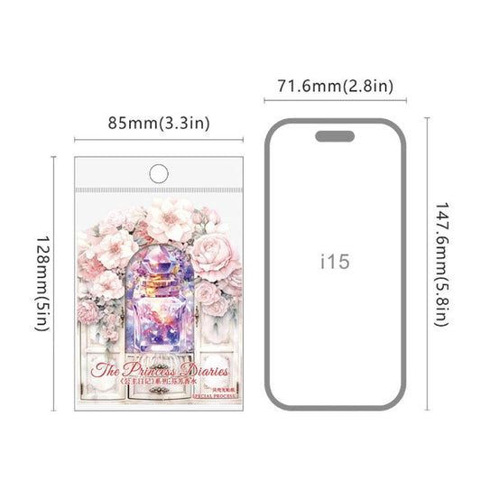 ST371|シール リボン 宝石箱 香水 バッグ ティアラ 靴 フレーク シール
