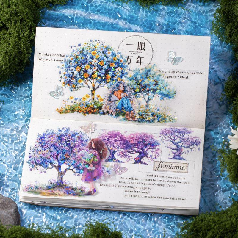 ST473|シール 花 木 フラワー 樹木