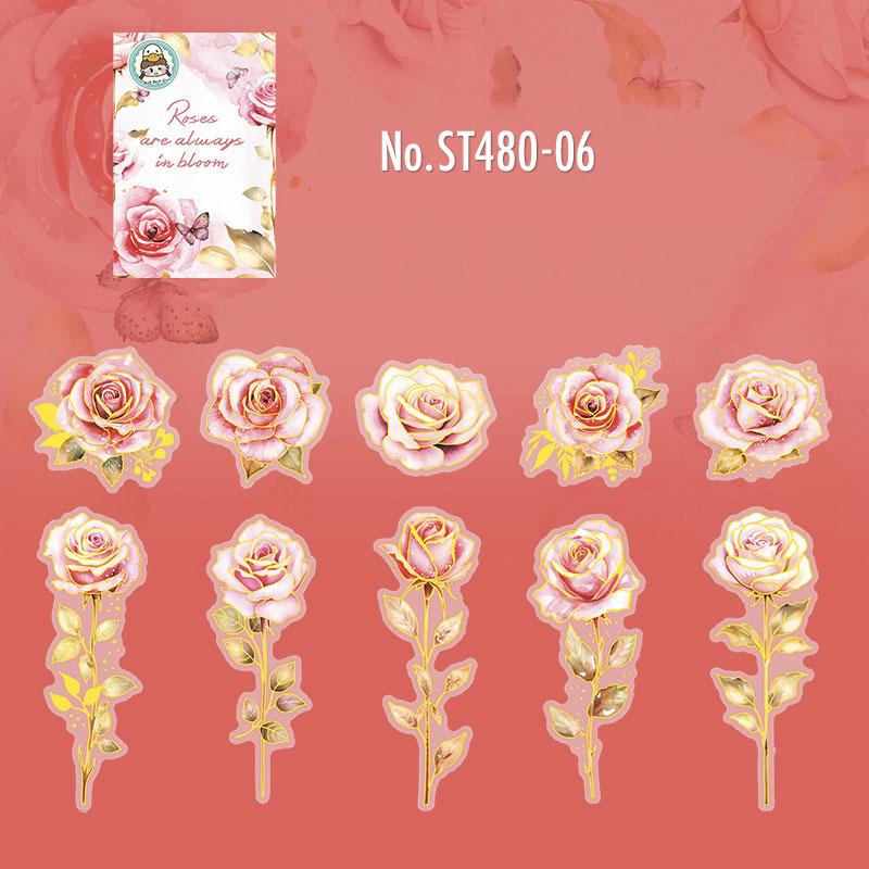 ST480|シール バラ ローズ 薔薇 花