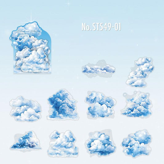 ST549|シール 雲 入道雲 雨雲 積乱雲 雨 曇り 空 虹 クラウド