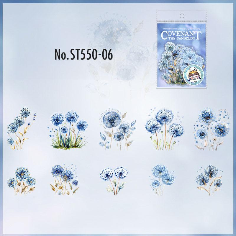 ST550|シール タンポポ 蒲公英 たんぽぽ 綿毛 花 フラワー