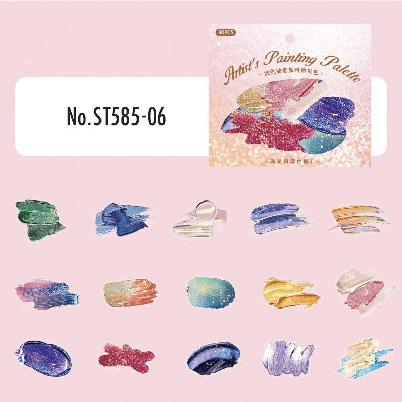ST585|シール 油絵 美術 芸術 油絵の具 油絵具 絵具 絵の具 絵画