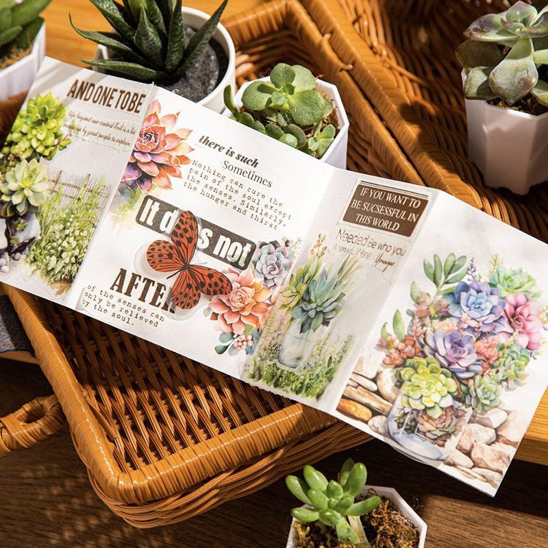 多肉植物・観葉植物のPETコラージュシール