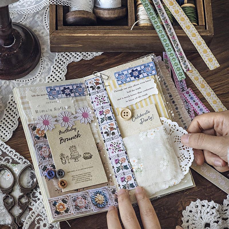 リボン・刺繍・レースのコラージュシール