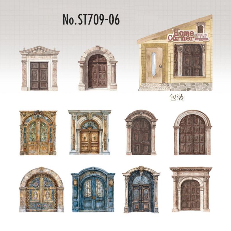 ST709|シール 家具 建具 ライト 照明 窓 窓枠 本棚 ソファ チェア ドア 扉